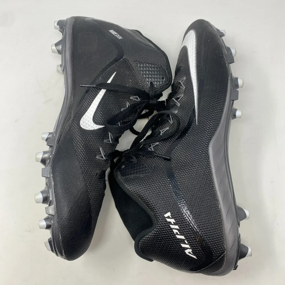Nike Alpha Pro 2 Mid TD Football Cleats 719927-010‎ MSRP $95 Men's Size 15